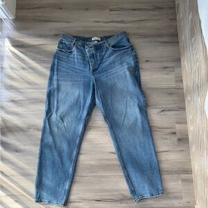 Abercrombie & Fitch Women's Blue Straight-Leg Jeans